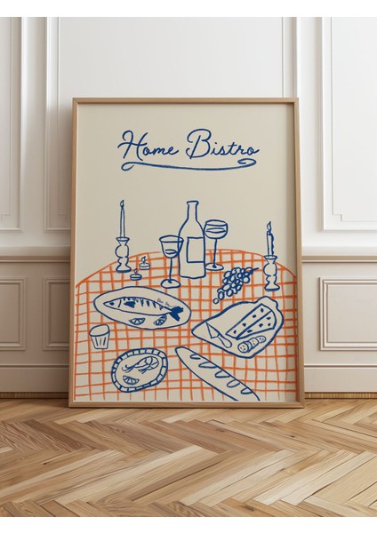 Tekli Çerçeveli Tablo Home Bistro Poster Tablo TK/716