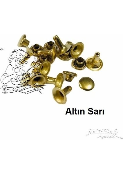 Perçin Rivet 0 No 6mm 150 Takım (Leathercraft, Deri Hobi)