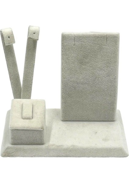 Krem Renk Mini Üçlü Takı Mankeni 11 Cm, Şık ve Zarif Tasarım