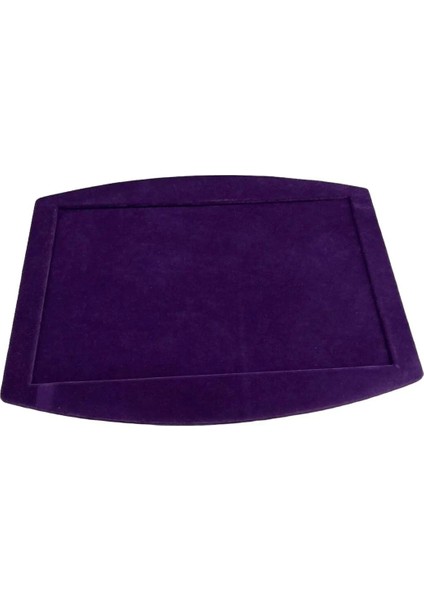 Mor Süet Takı Seti, Kolye, Küpe, Yüzük ve Sunum Tablası fiyatları