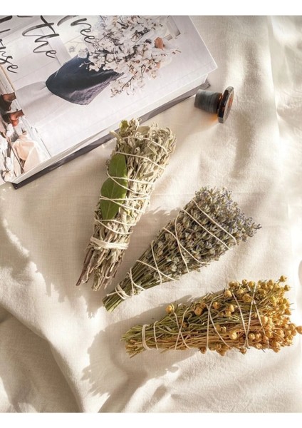 3'lü Ritüel Seti: Adaçayı, Lavanta ve Üzerlik Otu ile Doğal Harmoni