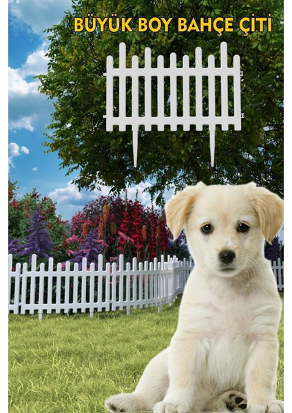 55 cm Beyaz Bahçe Çiti, Koruma ve Düzenleme Için Kırılmaz, Hafif ve Dayanıklı