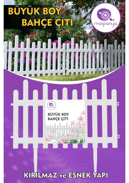 55 cm Beyaz Bahçe Çiti, Koruma ve Düzenleme Için Kırılmaz, Hafif ve Dayanıklı fiyatları