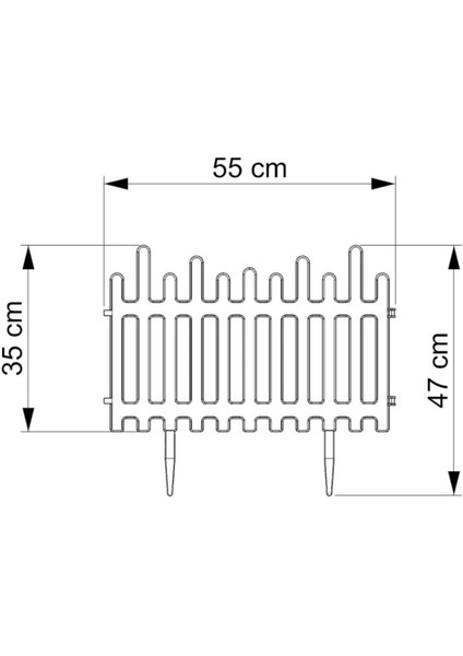 55 cm Beyaz Bahçe Çiti, Koruma ve Düzenleme Için Kırılmaz, Hafif ve Dayanıklı indirimleri