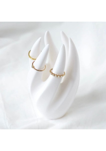 Modern Tasarımlı Dekoratif Obje ve Yüzük-Takı Standı, Şık ve Kullanışlı Beyaz Renk. fırsatları