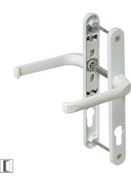 Pvc Kilitli Kapı Kolu (Beyaz)