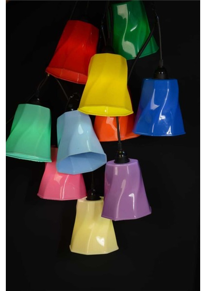 Renkli Su Geçirmez Ağaç Feneri 5’li Takım, Bahçe ve Dekorasyon Için Uygun