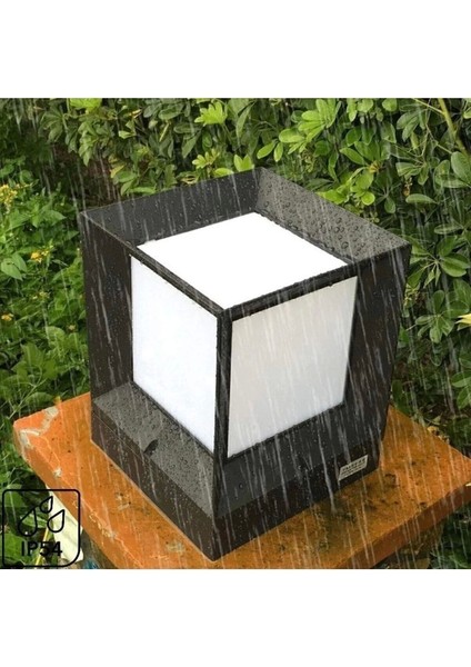 Beyaz Dekoratif Kare Küp Set Üstü Bahçe Aydınlatma Armatürü fırsatları