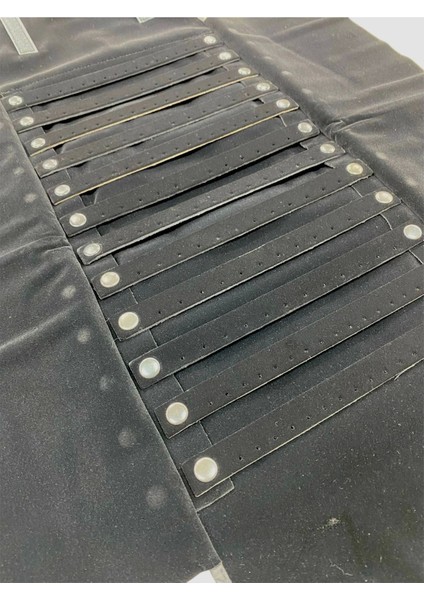 Siyah Deri Kumaş, 64/25 cm Küpe ve Seyahat Çantası, Şık ve Kullanışlı Tasarım fiyatları