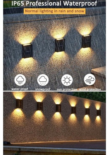 Çift Taraflı Solar Duvar Lambası, Renkli ve Enerji Tasarruflu Aydınlatma modelleri