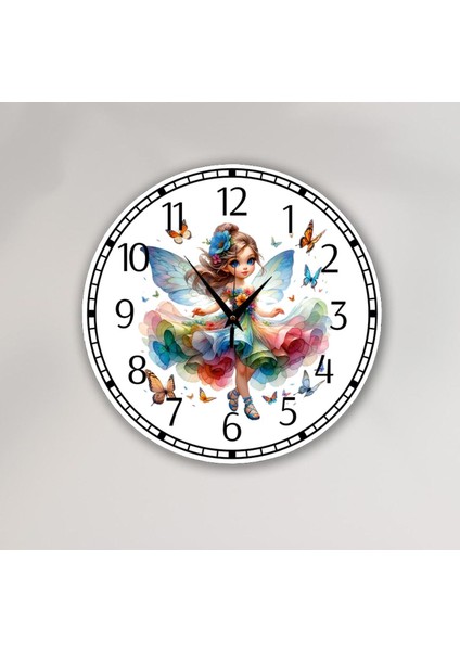 Renkli Çocuk Odası Duvar Saati 30X30 Cm, Eğlenceli ve Şık Tasarım