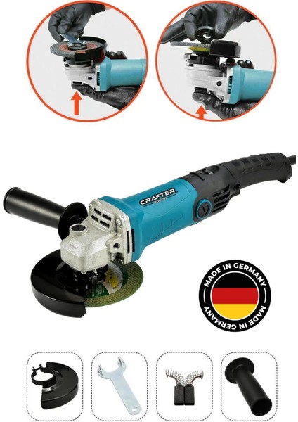 1200W Bakır Sargılı Spiral Taşlama ve Kesme Makinesi 125 Mm, Devir Ayarlı