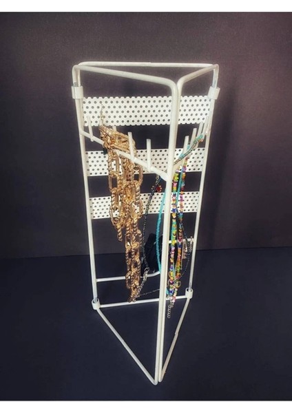 Şık Beyaz Katlamalı Takı Düzeni, Modern ve Kullanışlı Takı Saklama Çözümü indirimleri