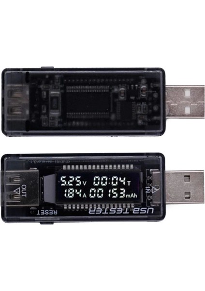 USB Voltmetre ve Ampermetre, 4 LED Ekranlı Şarj Kapasite Ölçüm Cihazı fiyatları