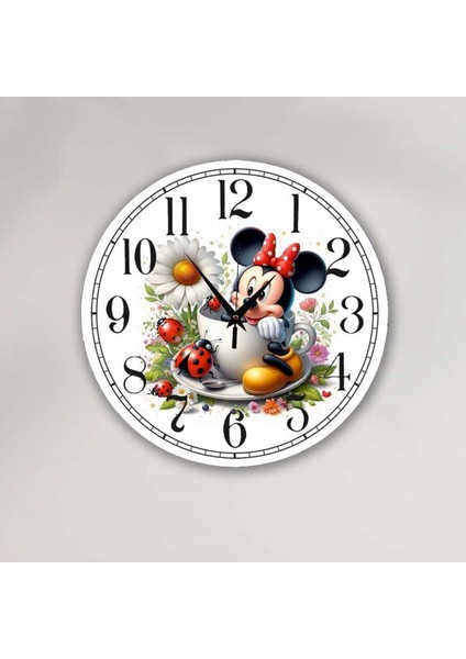 Çocuk Odası Renkli Duvar Saati 30X30 Cm, Eğlenceli ve Şık Tasarım