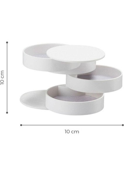 Renkli Takı ve Makyaj Aksesuarları Düzenleyici Kutusu 10X10 cm fırsatları