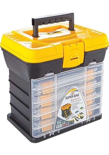 Kahverengi Organizerli Takım Çantası 275X182X280, 4'lü Set, Dayanıklı ve Şık Tasarım