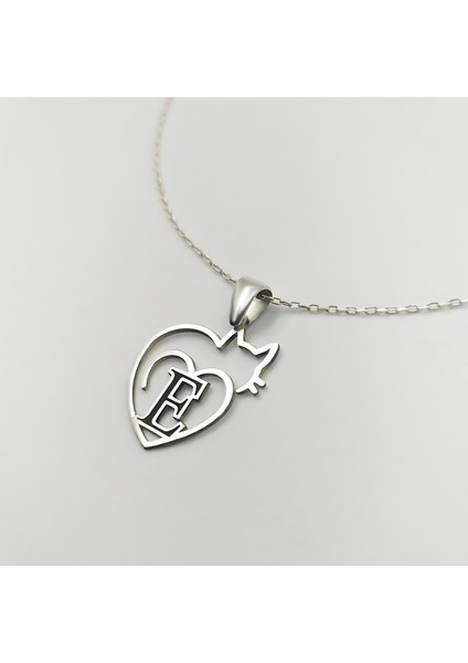 925 Ayar Gümüş Kişiselleştirilebilir Kedili Harf Kolye fırsatları