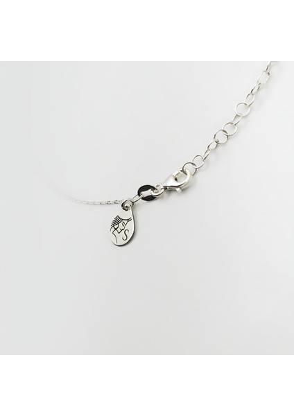 925 Ayar Gümüş Kişiselleştirilebilir Kedili Harf Kolye