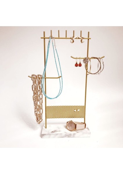 Beyaz Tasarım Detaylı Şık Takı Standı, Zarif ve Kullanışlı Takı Organizeri fiyatları