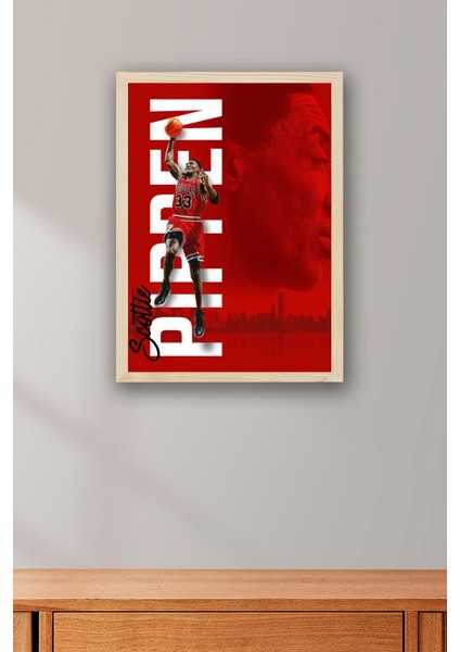 Scottie Pippen Çerçeveli Tablo - Basketbol Nba Posteri Tablo fiyatları
