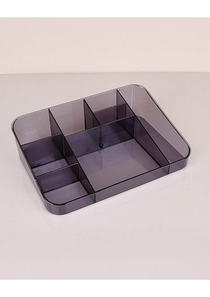 Gri Çok Bölmeli Makyaj ve Takı Düzenleme Kutusu Organizeri