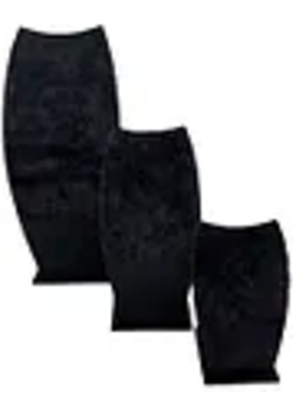 Yerli Üretim Siyah Süet Kumaş Üçlü Takım Kolye ve Zincirli Ayaklı Stand modelleri