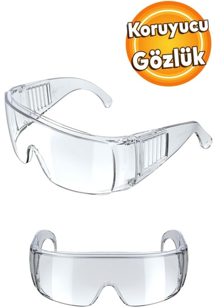 Tam Koruyucu Laboratuvar Güvenlik Gözlüğü, Şeffaf ve Rahat Kullanım