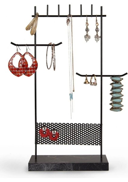 Şık Siyah Takı Düzeni, Zarif ve Kullanışlı Saklama Çözümü