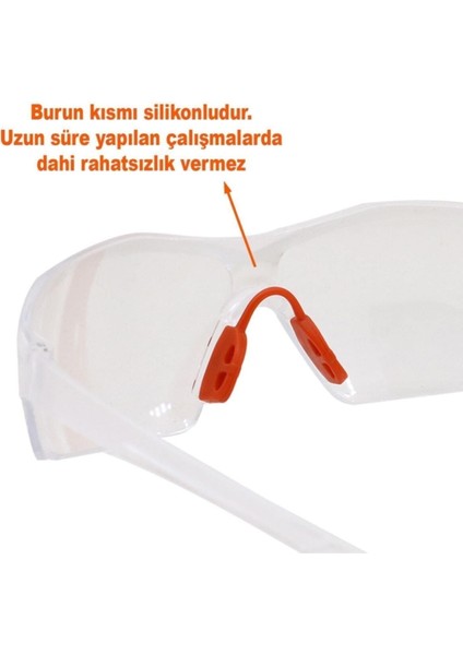 Şeffaf Laboratuvar Güvenlik Gözlüğü, Silikon Kaplamalı, Koruyucu ve Rahat Kullanım fiyatları