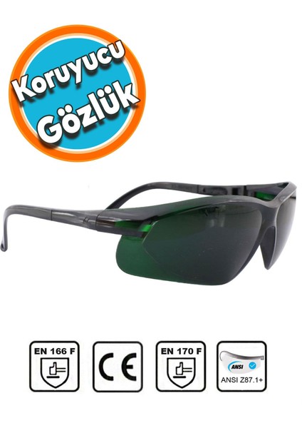 Gözlük, Lazer Uv Kaynakçı Güvenlik Çapak Koruyucu, Siyah, S900