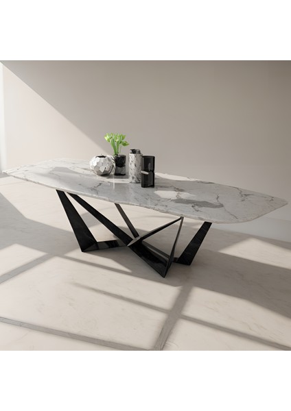 Carrara Mermer Masa (%100 Doğal Beyaz Mermer) modelleri