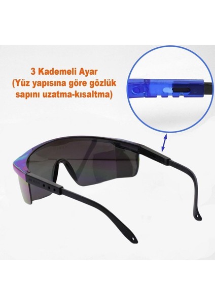 Iş Güvenlik Kulak Ayarlı Renkli Koruyucu Gözlük S400 fırsatları