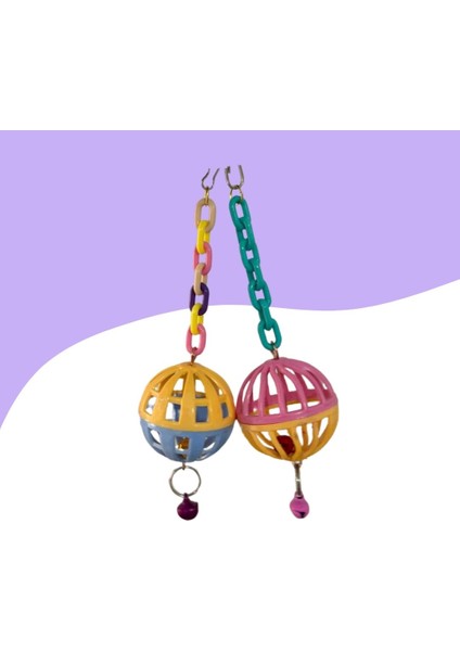Soft Renkli Çıngıraklı Kuş Top Oyuncak 7cm 2'li fiyatları