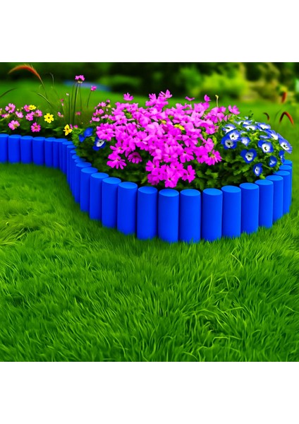 Bahçeshop Star Gardentools Mavi Çim Bordürü 2.3 Metre Çim Ayırıcı Mavi