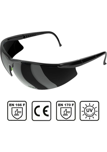 Silikonlu Iş Güvenlik Gözlüğü Kaynak Koruma Siyah S600 fiyatları