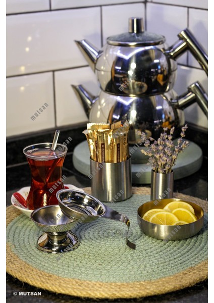 Paslanmaz Çelik Altlıklı Çay Süzgeci, Dayanıklı ve Şık Tasarım fırsatları