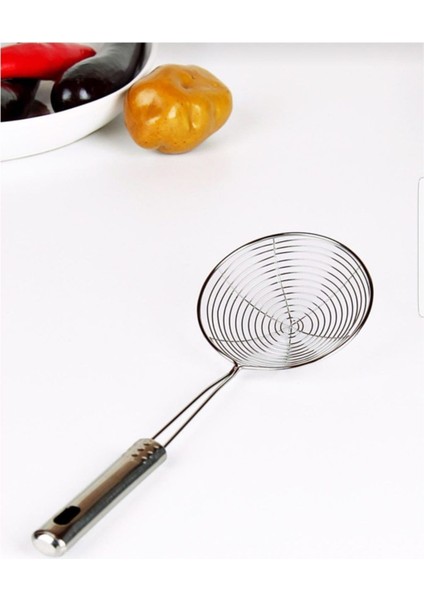 Beyaz Çelik Yağ Kevgiri 16CM, Dayanıklı ve Kullanışlı Kızartma Gereci modelleri