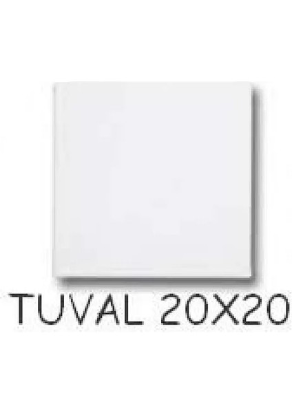 20X20CM 3'lü Kare Set Arkadan Zımbalı Yüksek Kaliteli Astarlı Hazır Tuval Boş Tuval Tablo