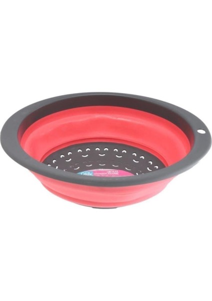 Kırmızı Yuvarlak Akordiyon Süzgeç L-570, Şık ve Kullanışlı Mutfak Gereci fiyatları