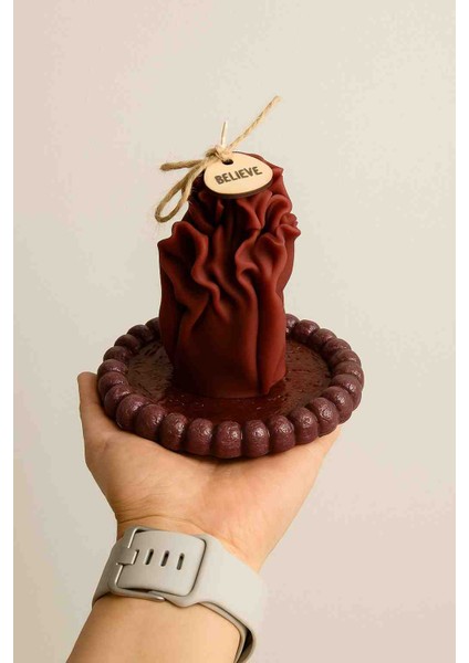 Dekoratif Mum & Tabağı Bellevie Candles