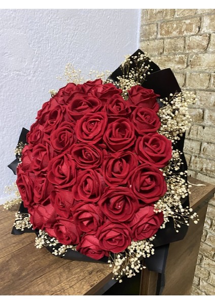 Kırmızı Yapay Gül 41 Adet Tek Dal, 51-80 Cm, Kız Isteme Şıklığı Için Ideal modelleri