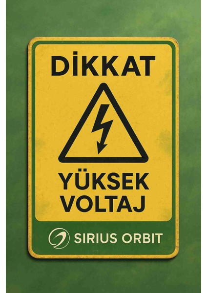 Yüksek Voltaj Uyarı Levhası Laminasyon