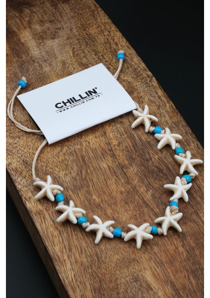 İpli Ve Boncuklu Deniz Yıldızı Asansörlü Ayarlanabilir Her Bileğe Uygun Halhal Bileklik Yazlık Plaj Takısı Kadın Şık Ayak Bilekliği