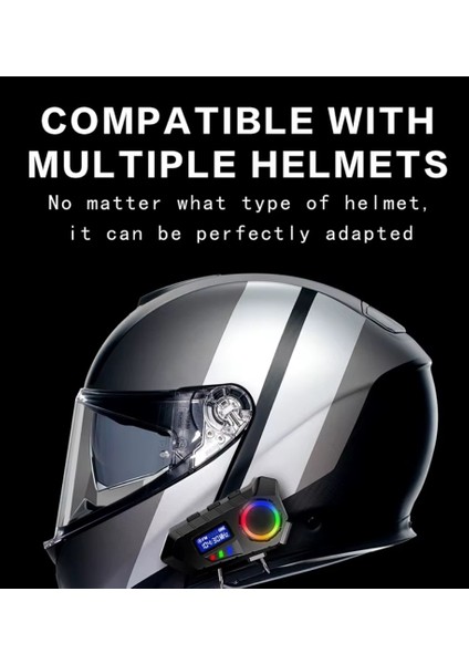 Y30 Motosiklet Kask Bluetooth Kulaklık Interkom Fm Radyolu