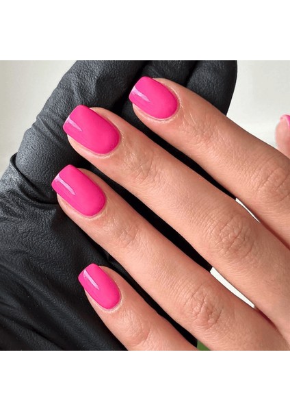 Fuşya Pembe Düz Kısa 24’lü Takma Tırnak Seti ve Zararsız Yapıştırıcı fiyatları