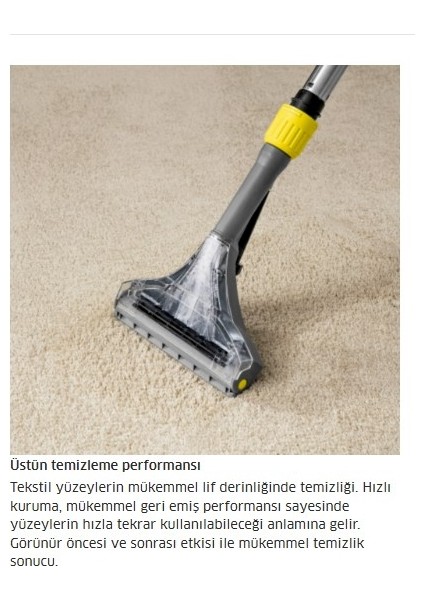 Puzzi 10/1 Halı Koltuk Yıkama Makinesi-Deterjan Kullanılabilir Yüksek Güçlü Halı ve Zemin Yıkama + 16 yıkama Karcher deterjan Tablet+ Mini Hav-yün temizleyici