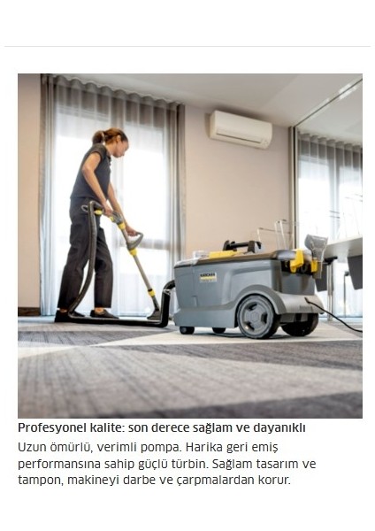 Puzzi 10/1 Halı Koltuk Yıkama Makinesi-Deterjan Kullanılabilir Yüksek Güçlü Halı ve Zemin Yıkama + 16 yıkama Karcher deterjan Tablet+ Mini Hav-yün temizleyici