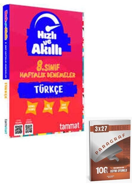 Tammat 2026 8. Sınıf Türkçe Haftalık Denemeler+Anla Kazan Paragraf