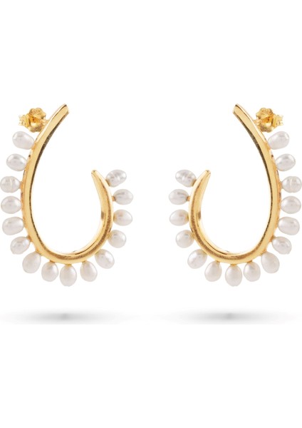 Nyela İnci Küpe - Gold